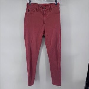 AG Jeans The High Rise Abbey Ankle Jeans‎ Women's Size 27x27Rose Pink Colored